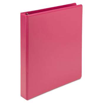 Samsill Earth’s Choice Plant-Based Durable Fashion View Binder, 3 Rings, 1" Capacity, 11 x 8.5, Berry, 2/Pack