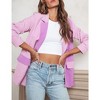 Blazer Jacket For Women Lapel Long Sleeve Open Front Business Fashion Button Blazers Outfits With Pockets - 2 of 4