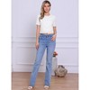 Allegra K Women's Tweed Knit Crew Neck Short Sleeve Cropped Casual Cardigan Jackets - 4 of 4