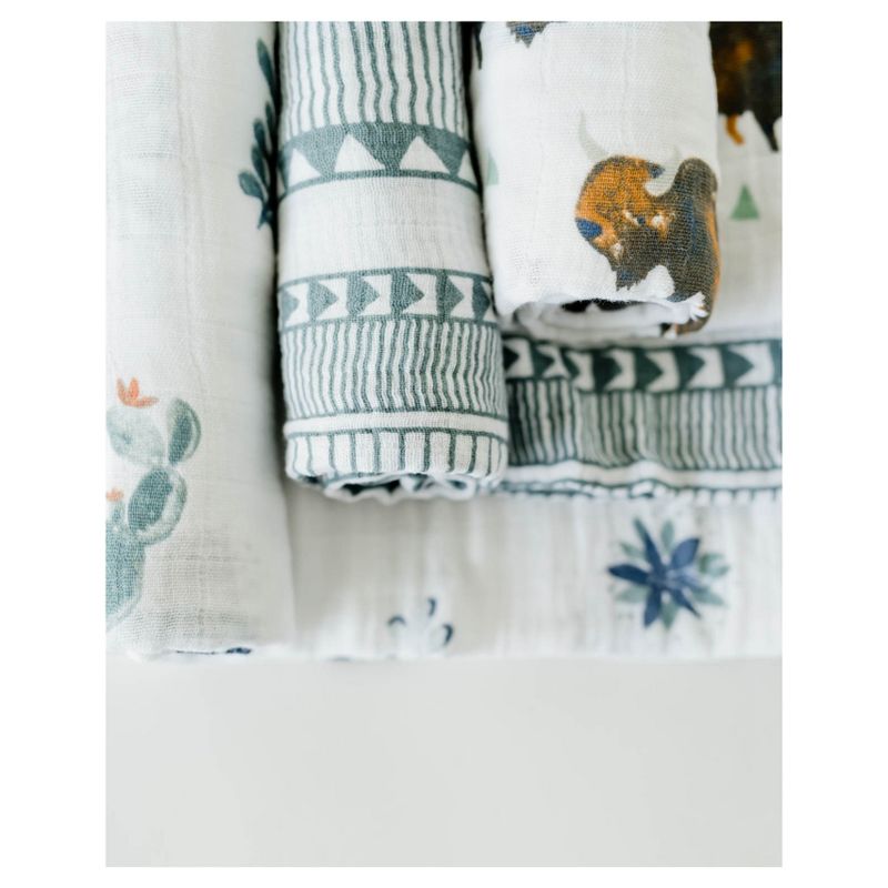 Little Unicorn Cotton Muslin Swaddle Blanket - 3pk, 3 of 5