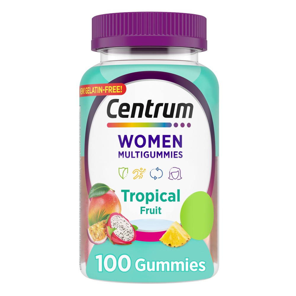 Photos - Vitamins & Minerals Centrum Women's Multivitamin Gummies - Tropical Fruit - 100ct 