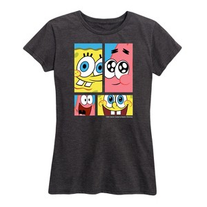 Women's - Spongebob Squarepants - Spongebob and Patrick Short Sleeve Graphic T-Shirt - 1 of 4