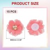 Unique Bargains Rhinestone Pearl Chiffon Flower for DIY Craft Wedding Party 15 Pcs - 2 of 4