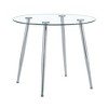 NicBex 42/36 Inch Morden Round Glass Dining Table with Glass Tabletop and Metal Legs for 4 for Kitchen - 3 of 4