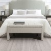 NicBex Linen Fabric Pull-Open Top Ottoman Bench with Storage,Upholstered Storage Ottoman for Bedroom,Entrance - 3 of 4