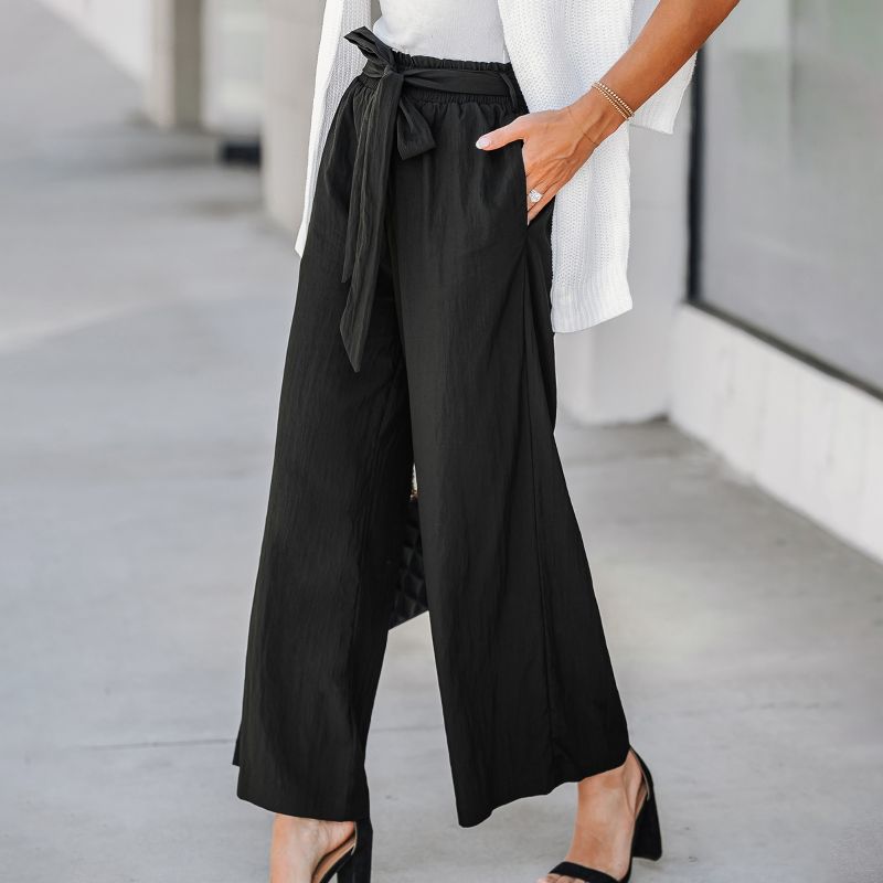 Women's Onyx Belted Straight Leg Pants - Cupshe, 3 of 9