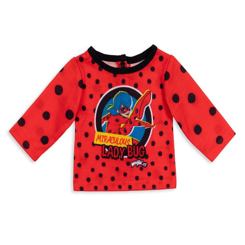 Miraculous Ladybug Girls Pajama Shirt Pants and Matching Doll Outfits 4 Piece Set Little Kid to Big Kid , 5 of 9