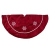 Northlight Snowflakes Christmas Tree Skirt - 24" - Red and Gold - 2 of 3