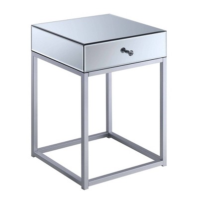 Reflections End Table Mirror/silver 