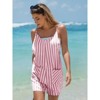 EXLURA Women's Summer Casual Sleeveless Striped Rompers Loose Spaghetti Strap Overalls 2025 Jumpsuits Vacation Beach Outfits - 4 of 4