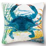 C&F Home 18" x 18" Blue Crab Coastal Indoor/Outdoor Decorative Throw Pillow
