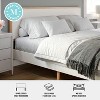 Martha Stewart Flynn Solid Wood Platform Bed with Upholstered Base and Inset Headboard, Wood Slat Bottom, No Box Spring Needed - 4 of 4