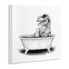 Stupell Industries Funny T-Rex Bathtub Washroom, 12" x 12" - 3 of 4