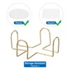 Unique Bargains Hand Wash Metal Scratch-proof Stain-resistant Coaster Holder Gold 3 Pcs - 4 of 4
