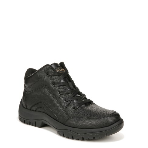 Dr. Scholl's Mens Charge Work Slip Resistant Boot Black Leather 9 W : Target