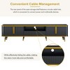 TIRAMISUBEST Luxury Minimalism TV Stand with Open Storage Shelf, Entertainment Center w/ Cabinets & Drawers, Practical Media Console w/ith Unique Legs - 3 of 4