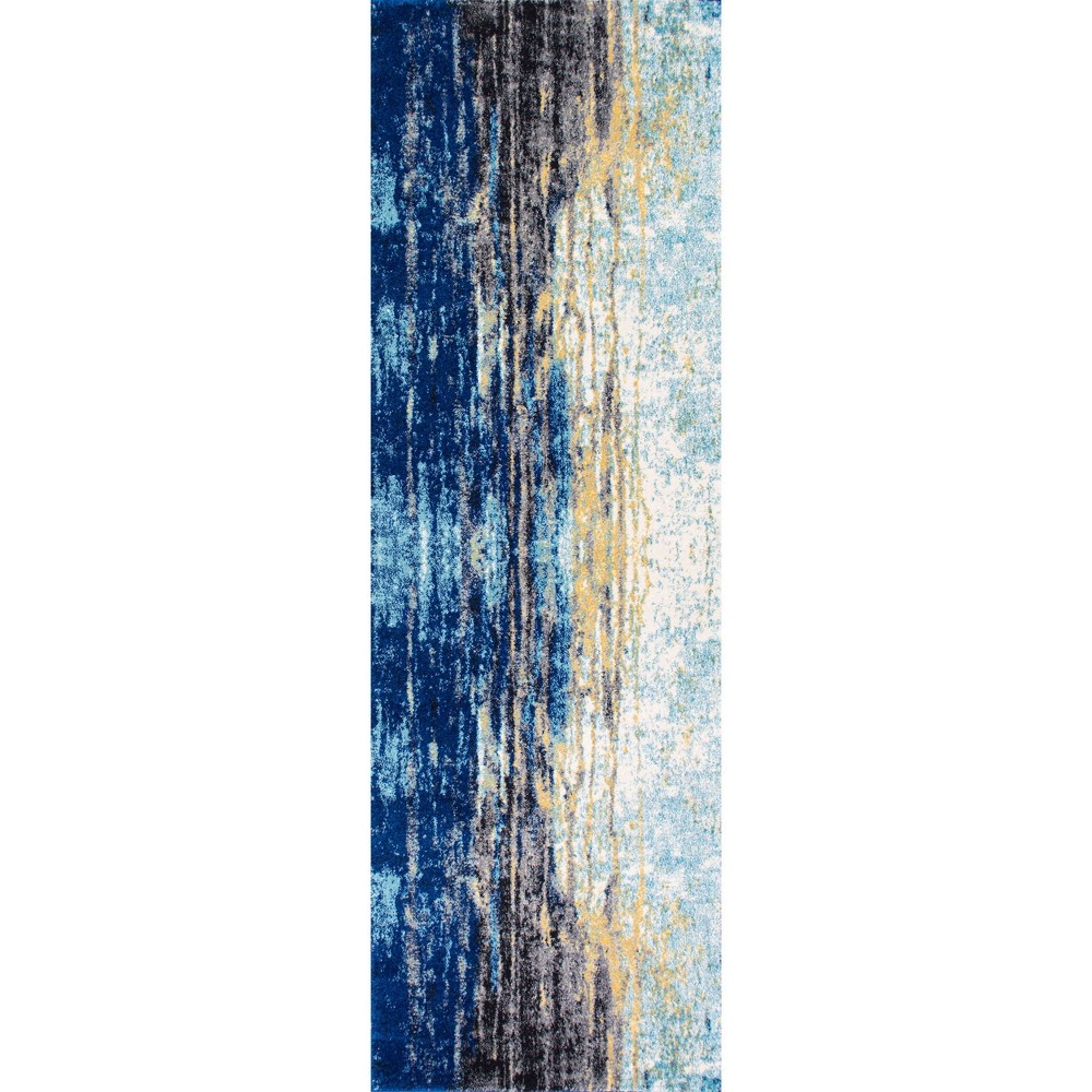 2'8inx8' Runner Katharina Area Rug Blue- nuLOOM