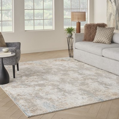 Glam 9' x 12' Multicolor Abstract Synthetic Rug