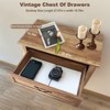 Chest of Dresser, Wood Vintage Dresser 5 Drawer, Tall Dresser for Storage Organizer Clothes, for Living Room, Kids Bedroom, Nursery Hallway Closet - 3 of 4