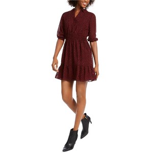 maison Jules Womens Leopard Print Shirt Dress - 1 of 1