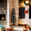 Artificial Half Christmas Tree Black PVC, Steel Slim - 2 of 4
