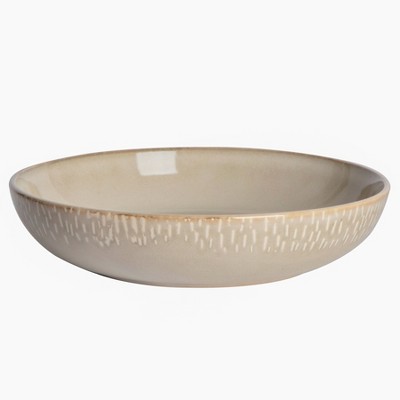 16-Piece Taupe Ceramic Dinnerware Set with Reactive Glaze