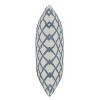 18"x18" Polyester Lattice Square Throw Pillow Navy - Skyline Furniture: Indoor Geometric, Zipper Closure - 2 of 4