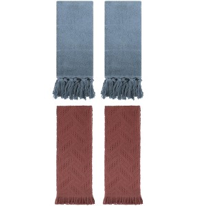 REGALWOVEN 4 Packs Cotton Soft Absorbent Boho Turkish Decorative Hand Towels - 1 of 4