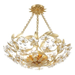 Crystorama Lighting Marselle 6 - Light Semi-Flush Mount in  Antique Gold - 1 of 4