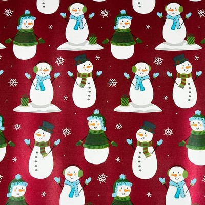 Details about   Modern Penguins Christmas Wrapping Paper Red Foil Santa Hat 1 Roll 40 Sq Ft