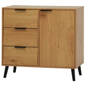 Lirago Brown Sideboard Buffet Cabinet Storage Cabinet with 3 Drawers and 1 Doors apply to Kitchen or Living Room or Dining Room 31.5"Dx13.78"Wx29.1"H - 1 of 4