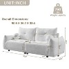 NicBex Couches for Living Room 90" Loveseat Sofa Couch Lamb's Wool Upholstered 2-seater Sofa with 2 Cushions and 2 Ball Pillows - 3 of 4