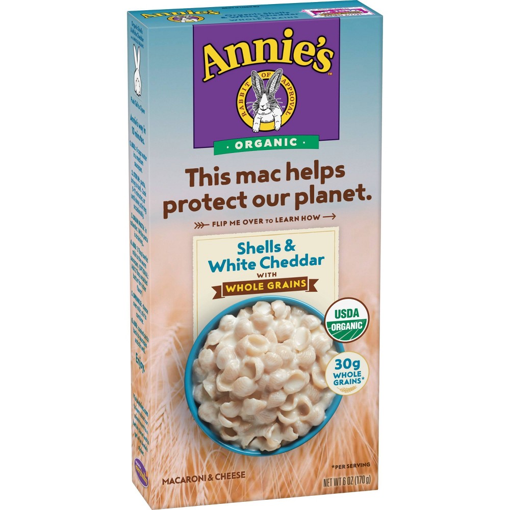 UPC 013562000067 product image for Annie's Homegrown Organic Whole Wheat Shells & White Cheddar Macaroni & Cheese 6 | upcitemdb.com