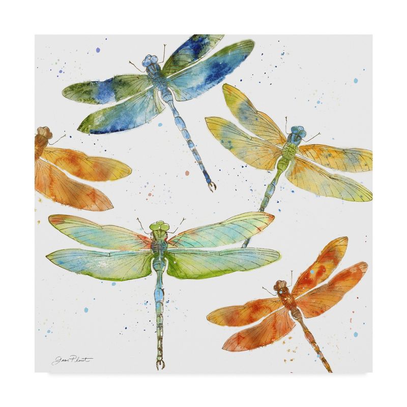 Trademark Fine Art -Jean Plout 'Dragonfly Bliss 1' Canvas Art, 2 of 4