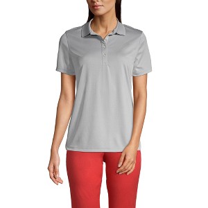 Lands' End Women's Short Sleeve Solid Active Polo - 1 of 4