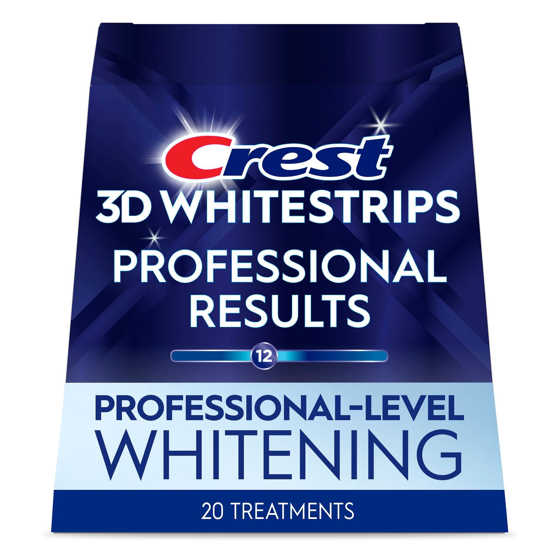 Crest 3D Whitestrips Professional White Teeth Whitening Kit: Contains Hydrogen Peroxide, PVP Material, 20 Strips