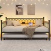 homfan Twin Daybed with Trundle, Metal Sofa Bed Frame with Pull Out Trundle for Living Room, Bedroom, Apartment and Small Spaces - 3 of 4