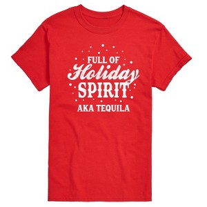 Men's - Instant Message - Full Of Holiday Spirit Funny Christmas Short Sleeve Graphic T-Shirt - 1 of 4