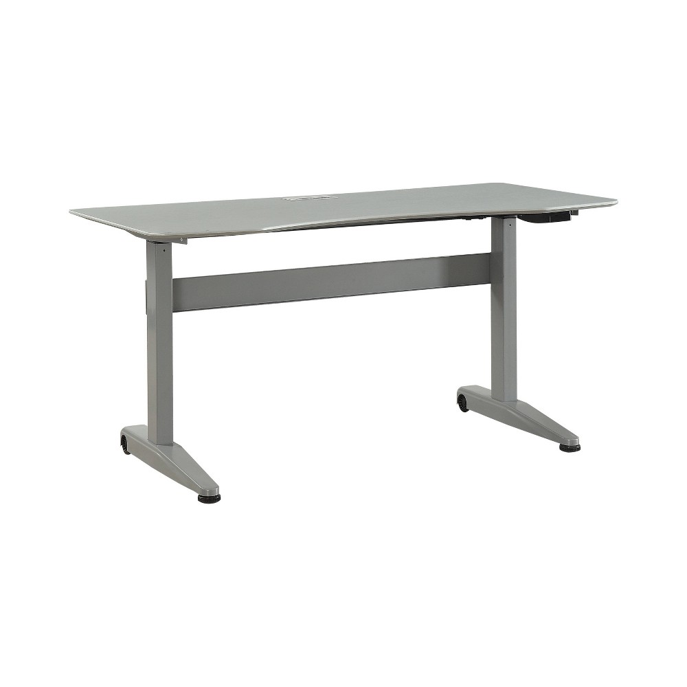 Photos - Office Desk Large Washoe Height Adjustable Desk Gray - miBasics