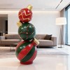 Classic Stacked Christmas Ball Decoration – Festive Modern Triple-Sphere Ornament for Indoor/Outdoor Holiday Display (31 in) - 2 of 4