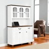 Mshliw Kitchen Buffet Storage Cabinet with 6 Doors, 2 Drawers and Adjustable Shelves, Glass Door Hutch for Dining Room or Living Room - 4 of 4