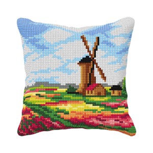 Orchidea Needlepoint Cushion. Cross stitch kit 