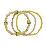 Isaac Mizrahi New York 3pc Beaded Stretch Bracelet Set