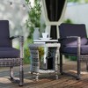 Outsunny 18" Outdoor Wicker Coffee Table, PE Rattan Patio Side Table with 2-Tier Storage, Composite Wood Top for Garden Backyard Balcony - 3 of 4