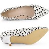Allegra K Women's Pointed Closed Toe Polka Dots Stiletto Kitten Heels Pumps - 4 of 4