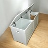 Gulches 39.4" Top open Cat Litter Box Enclosure Furniture,Cat Washroom,Hidden Litter Box Cover, Cabinet for Large Cat,Dog Proof Cat Litter Boxes,White - 3 of 4