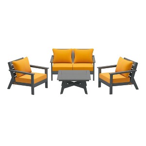 WestinTrends Avalon Outdoor 5-Piece Modular Sectional Patio Furniture Sofa Set - 1 of 4