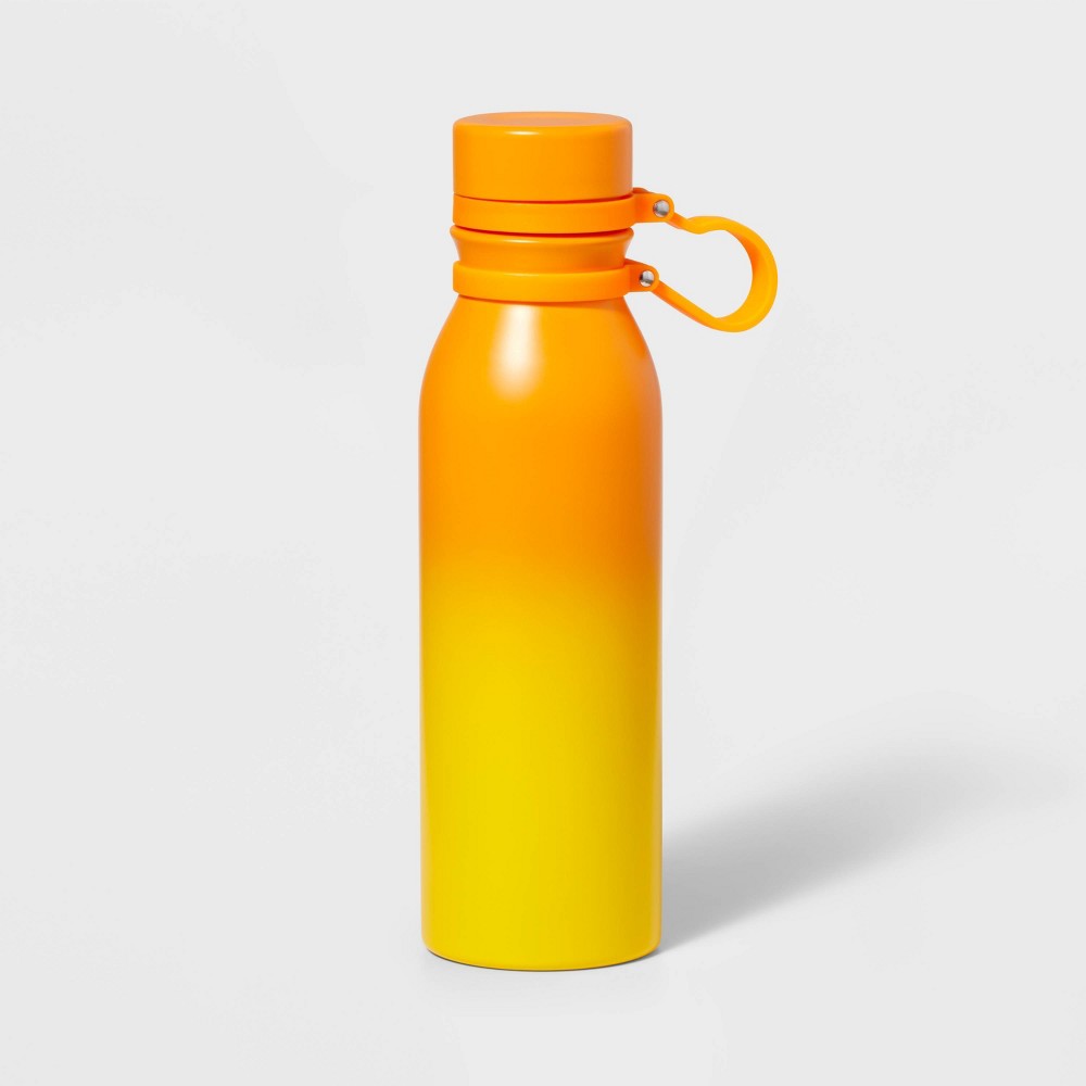 Photos - Glass Stainless Steel 20oz Water Bottle Orange Ombre - Sun Squad™