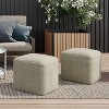 NicBex Chic Square Woven Pouf Ottoman Multicolored Footstool for Living Room, Bedroom,Cream/Natural - 3 of 4