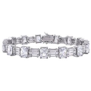 EVERLY JEWELRY | Sterling Silver 71ct TGW Cubic Zirconia Tennis Bracelet, 7.5 inch - 1 of 4